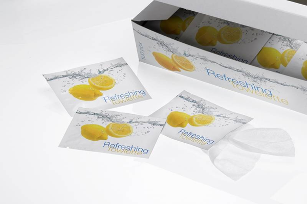 Salvietta Sorrento TNT rinfrescante al limone 9x7 cm - Salviettine monouso